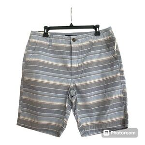 NWT Aero Muted Striped Khaki Classic Style Men’s Shorts Waist 32” Length 9.5”